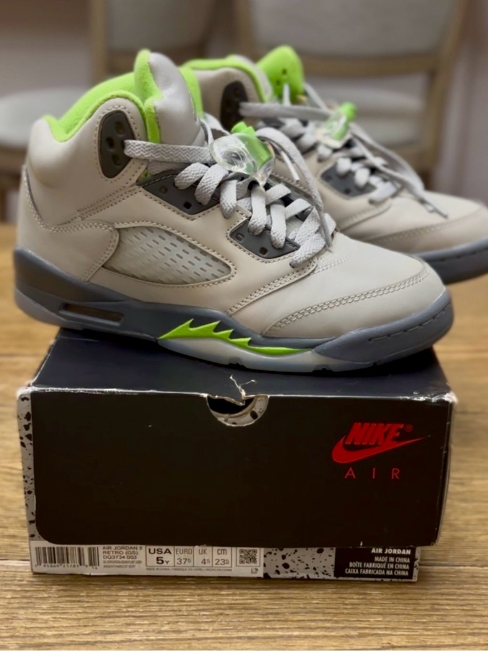 Big Kids Air Jordan 5 Retro "Green Bean"